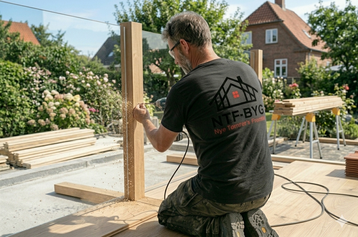 Træterrasse opsat af NTF-Byg